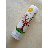 Taufkerze mit Lebensbaum - handgekneteter Rohling mit 25 % Bienenwachsanteil - sehr edel - inkl. Beschriftung von Babyprince - handgearbeitete Wachsverzierungen - !!! keine Folie !!!