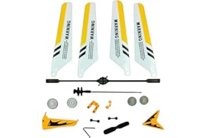 jojofuny Accessori S107G Set Completo Parti Di Ricambio Elicottero Rc Giallo in Plastica Abs Durevole Per Sostituzione Elicotterini