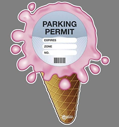 PARKING PERMIT Holder Skin - Pink Ice Cream FREE UK POSTAGE
