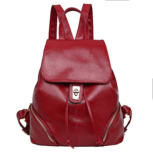 Preisvergleich Produktbild Meaeo Schultertasche Studenten Frauen Rucksack Mode Persönlichkeit, Freizeit Rucksack Wearproof Und Wasserdicht, Rot