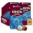Costa Smooth Decaf Roast Aluminium Coffee Pods (Pack of 10, Total 100 Coffee Capsules)