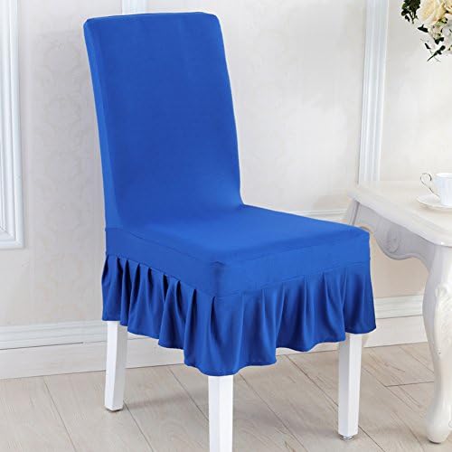 Pure color skirt hotel seat cover One-piece spandex chair covers Computer desk stool cover Dining room chair covers-E