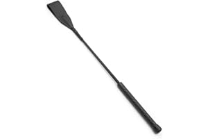 Fuwok Leather Riding Crop and Riding Whip with Mesh Handle