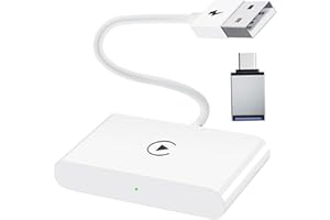 ANRAIE Wireless CarPlay Adapter,2023 Upgrade CarPlay Dongle for Apple OEM Wired CarPlay Cars,Convert Wired Wireless to CarPlay, Carplay Adapter with 5Ghz WiFi Online Auto Connect for iPhone iOS 13+