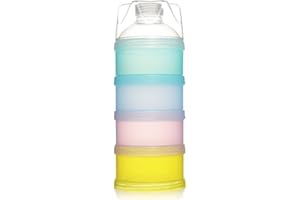 VIENTIANE Distributeur de Poudre de Lait de Formule, Boîte de Lait Portative de Poudre de Lait de Formule Infantile Peut être Empilée 4 Couche pour le Voyage Extérieur/Soins Infirmiers de Nuit (one)