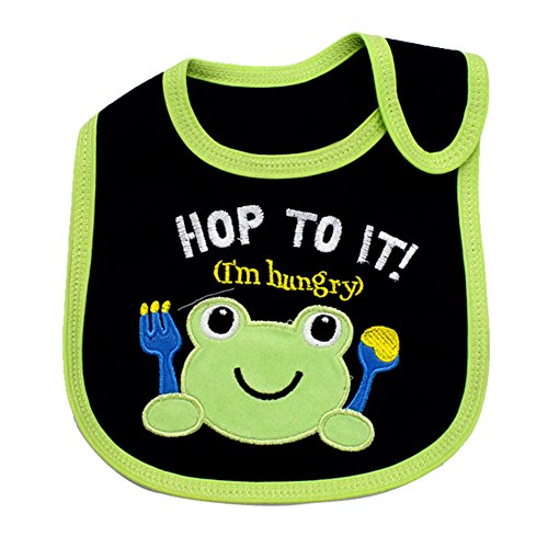Premium Cotton Waterproof Cute Baby Bib Bibs for Babies Girls Boys - Frog