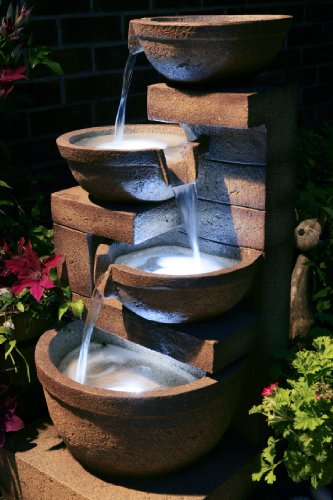 Kaskadenbrunnen „Kendal“ mit LED-Beleuchtung - 2