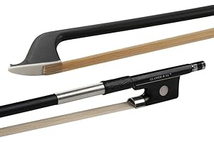 GLASSER Archetto per Violoncello, Carbon Graphit, Made in USA, 4000X-34, Rivestimento in nickel-silver, per 3/4 Violoncello