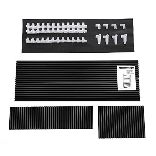 Songmics XXL 10 Ebenen Schuhregal Schuhständer, Stahlrohre (Φ16 mm), Stabil Schuhschrank Schuhablage für 60 paar Schuhe schwarz 100 x 175 x 29 cm LSR10H - 8