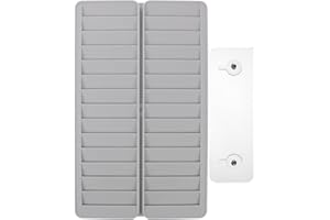 Operitacx Porte-Cartes Badge Horaire, 28 Emplacements Visite Verticale Support De CréDit Pour Montage Mural Cartes De Chambre,HôTel Pp Gris