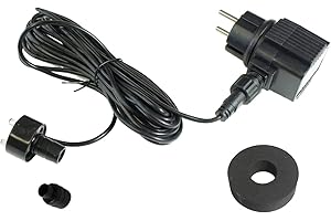 Arnusa Source Stone Lighting Fountain Lighting LED + Power Supply Pond Lighting (RGB Colour Changing) 30 mm 5 m Cable 1/2 Inch and 3/4 Inch Hose Connection LED Ring with Foam Seal