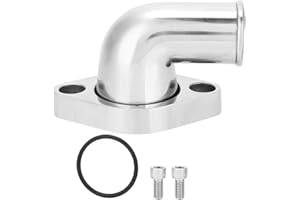 MIYINLA Lufteinlässe 90 ° drehbarer Wasserstutzen aus poliertem Aluminium 90 ° drehbarer Wasserstutzen für SB BB Chevy 327 350 454 396
