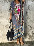 Sommerkleid Damen Abendkleider Lang Mit Ärmel Größe Kaftan Strandkleid Maxikleid - 3