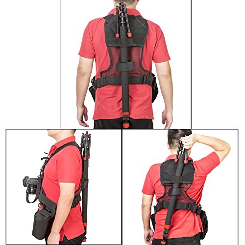 MICNOVA MQ-MSP07 Cam  ra Pro 3X  Le Harness System Gilet avec   tui Lat  ral pour Canon Nikon Sony DV appareils Photo Reflex num  riques Panasonic Olympus Cam  scope