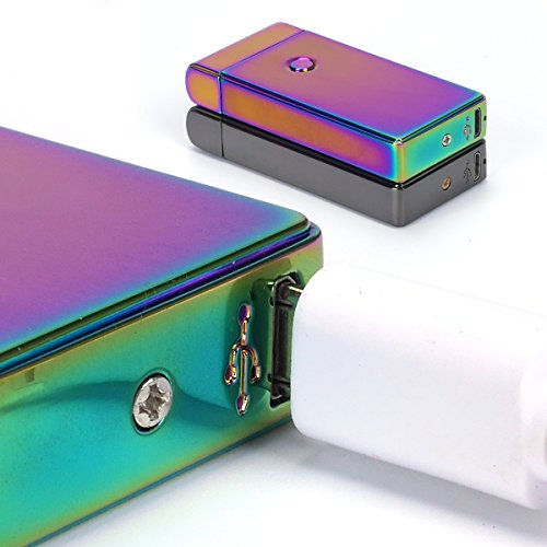 VOSO USB elektronisches Feuerzeug aufladbar lichtbogen (Schwarz) - 4