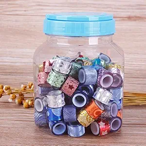 Oytra 90 Pcs Glitter Tape Jar Mini Washi Tapes Art Craft DIY Hobby Projects