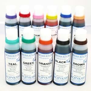 Airbrush Edible Cake Spray Paint Ink 12 x 4oz Bottle Set: Amazon.co.uk ...