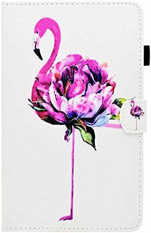 Kindle Fire HD8 2016 / 2017 Smart Case Cover, COOSTOREEU Quality PU Leather, Colorful Pattern Tablet Holster, Flamingo
