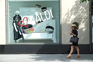 Scritte Prespaziate:"I LOVE SALDI". Adesivo4You (120x65 cm., Bianco-Rosso)