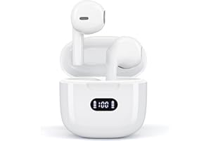 Auriculares Inalámbricos, Bluetooth 5.3 con HD Micrófono HiFi Estéreo Pantalla LED, Reducción de Ruido, 13 mm Controlador dinámico, IP7 Impermeable 36H Cascos Inalambricos para iPhone iOS Android