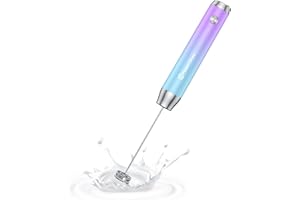 ‎MAESTRI HOUSE Maestri House Wiederaufladbarer Milchaufschäumer, Handheld-elektrischer Schaummacher, wasserdicht, abnehmbar, Edelstahl, Schneebesen, Getränkemixer, Schaumgerät für Latte, Cappuccino