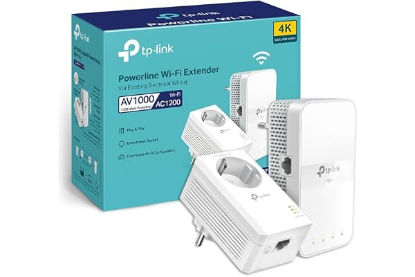 TP-Link Kit CPL WiFi TL-WPA7617, AV1000 Mbps, AC1200 Mbps Wi-FI, 1 Port Gigabit, Homeplug AV2 1000Mbps, Brancher et Utiliser, Port Ethernet Gigabit, EasyMesh