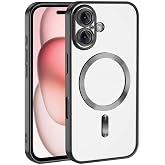 Zore Apple ile uyumlu iPhone 16 Kılıf Kamera Korumalı M-safe Wireless Şarj &Ouml;zellikli Zore Demre Kapak Siyah