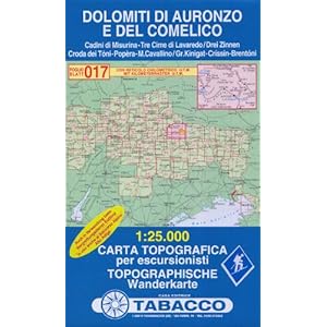 Dolomiti di Auronzo e del Comelico 1:25.000