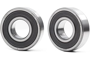FUSHIBEARING Lot de 2 roulements à billes 6204-2RS - 20 x 47 x 14 mm - Double joint en caoutchouc à rainure profonde - ABEC-5 pré-lubrifiés pour machines de jardin, jouets électriques et outils, etc