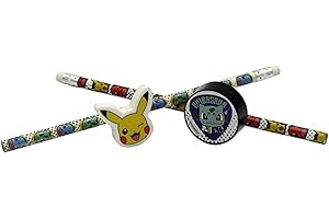 CYPBRANDS POKÉMON - Set di Cancelleria, 4 Pezzi, Articoli Scolastici, Bambini, Multicolore (CyP Brands)