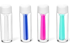 Momeski 4 Stück Silikon Kontaktlinse Einsetzer Kontaktlinsen Entfernen Einfach Entfernungswerkzeug Silikon linsensauger für Harte und Weiche Kontaktlinsen für Die Reise Heimgebrauch (Mehrfarbig)