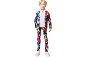 Mattel BTS - Muñeco Jin, figura de colección, miembro banda coreana de K-pop ( GKC88)