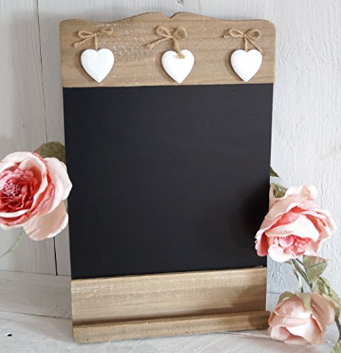 Memoboard Kreidetafel im Landhausstil mit Herzen