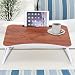 Produktbild GOTOTOP Klappbares Betttablett Laptoptisch fürs Bett Laptopständer Betttisch Frühstückstisch für Sofa, Bett, Laptop - Holzfarbe
