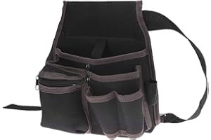 Maizoon Multifunzionale Impermeabile Hardware Chiave Cacciavite Tool Bag Tasche Vita Elettricista Panno Oxford Durevole con Cintura in Vita Pocke Fibbia Regolabile UH10 Caffè