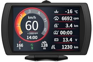 MR CARTOOL M90 GPS Inclinomètre Numérique pour Voiture, Compteur Pente Vitesse, Angle D'inclinaison/Pente Véhicule, Altitude, Direction pour Véhicules OBDII Diesel et à Essence