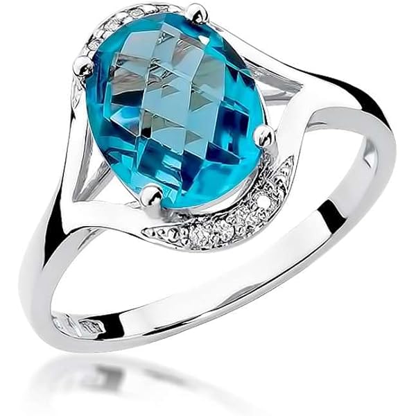 Anello In Argento Sterling Con Topazio Mistico - Pietra Preziosa Ovale - Foto 2