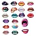 Produktbild Party Foto Requisiten, Sunbeter Lustige Lippe Requisiten Mund Photo Booth mit Stick Selfie Requisiten Kit für Hochzeit Geburtstag Halloween Decor Party Supplies-20 Pcs