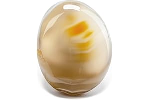 Klassischer Achat Naturstein, Heilkristall, 100 % handgefertigt in der Familienwerkstatt, Edelstein, Wohlbefinden, Reiki und Chakra, Kieselstein, Taschenformat [Eusice]