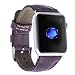 Produktbild Red Circle Apple Watch Series 1/2 / 3 & Series 4" Reloj Leder Armband Uhrenband mit Passendem Uhrenadapter Connector Ersatzband Strap (38mm + 40mm Vintage Lila)