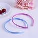 Mudder 10 mm Baby Girl Plastic Satin Covered Headbands Ribbon Covered Hairbands Hair Accessory, 10 Pieces, Multicolor