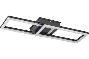 Lindby Plafoniere LED dimmerabile (Moderno) colore Nero, lampadina inclusa lampada da esterni per giardino terrazzo balcone e casa plafoniera