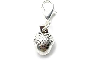 Miniblings Acorn Charm nocciole Noce Noci ghiande di Quercia Bosco Naturale in Argento Gioielli Fatto a Mano Argento placcatoCiondolibraccialetto di Fascino Pendente per Il Braccialetto