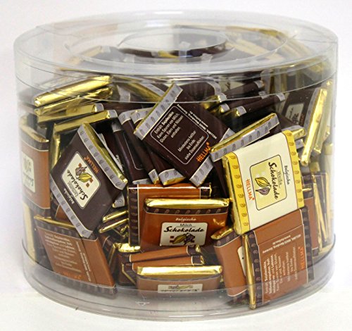 Preisvergleich Produktbild Hellma Belgische Schokoladen-Täfelchen, 1 x 742 g Dose