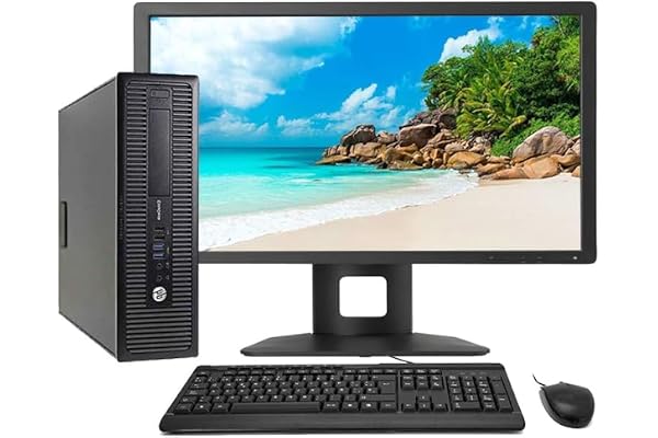 HP EliteDesk 800 G1 - Ordenador de sobremesa + TFT 23'' (Intel Core i5-4570, 3.2 GHz, 16GB de RAM, Disco SSD 240GB + 500GB HDD, WiFi PCI, Windows 11 Pro 64 bits) (Reacondicionado) (con Periféricos)