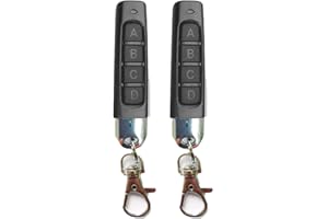 SHUNYABEI 433MHz Universal Garage Door Remote Control - 4-in-1 Wireless Cloning Key Fob for Electric Gates, Roller Shutters, Alarm Systems & Smart Home (Black,2Pcs)