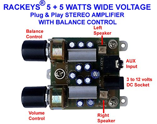 Rackeys RAC5-2C 5+5 watt audio amplifier board with balance for computer/other speakers - TEA2025B RS.235 (40.00% Off) - Amazon Rackeys RAC5-2C 5+5 watt audio amplifier board with balance for computer/other speakers - TEA2025B RS.235 (40.00% Off) - Amazon