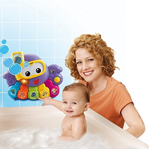 51QufCb1vaL VTech Jouet De Bain - Aquabulles Ma Pieuvre Orchestre - Version FR, Violet