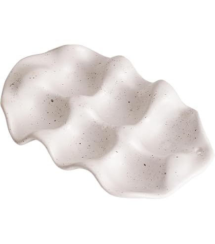 Porte-œufs En Céramique 12 Places - Blanc, Résistant à La Chaleur - Pour Comptoir Ou Réfrigérateur - 2