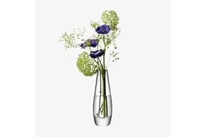 LSA International Flower Single Stem Vase 17 cm, Clear, H17cm